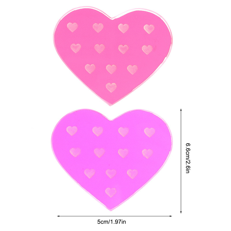 Ακρυλική παλέτα επέκτασης βλεφαρίδων Κρυστάλλινο γυαλί σε σχήμα καρδιάς Θήκη ψεύτικων βλεφαρίδων Διαφανής δίσκος κόλλας Αξεσουάρ μακιγιάζ