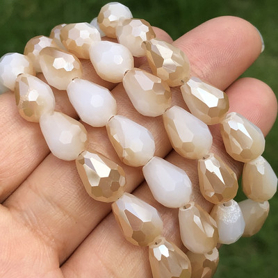 Χονδρική AB Multicolor Austria Teardrop Crystal Loose Faceted Drop Briolette Glass Beads for Jewelry Making Craft Diy Earrings