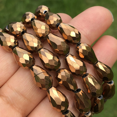 Χονδρική AB Multicolor Austria Teardrop Crystal Loose Faceted Drop Briolette Glass Beads for Jewelry Making Craft Diy Earrings