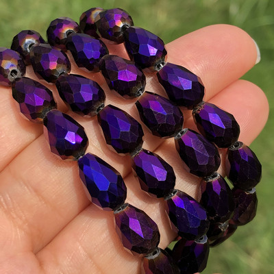 Χονδρική AB Multicolor Austria Teardrop Crystal Loose Faceted Drop Briolette Glass Beads for Jewelry Making Craft Diy Earrings