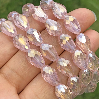 Χονδρική AB Multicolor Austria Teardrop Crystal Loose Faceted Drop Briolette Glass Beads for Jewelry Making Craft Diy Earrings