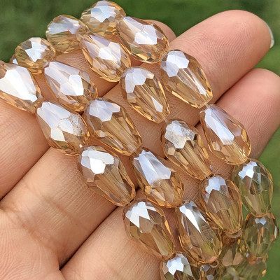 Χονδρική AB Multicolor Austria Teardrop Crystal Loose Faceted Drop Briolette Glass Beads for Jewelry Making Craft Diy Earrings