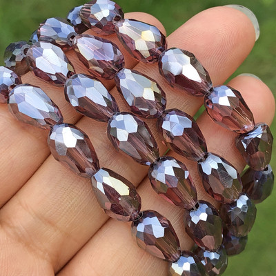 Χονδρική AB Multicolor Austria Teardrop Crystal Loose Faceted Drop Briolette Glass Beads for Jewelry Making Craft Diy Earrings