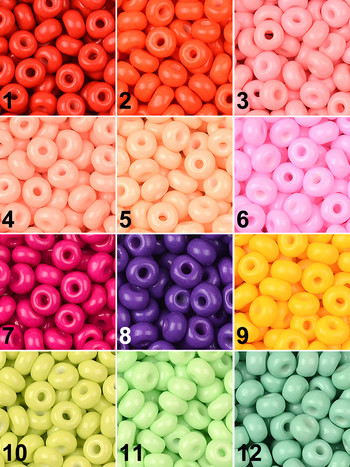 4mm,6/0 Mix Color Τσέχικα γυάλινα Seed Beads Dyeing Loose Spacer Beads DIY Σκουλαρίκια κοσμήματα κατασκευής αξεσουάρ