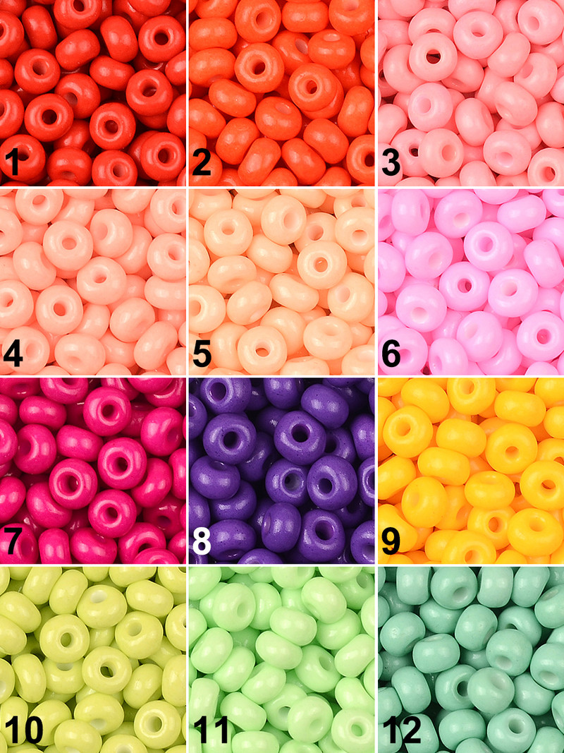 4mm, 6/0 Culori amestecate Mărgele de semințe de sticlă cehă Vopsirea margele distanțatoare în vrac Accesorii pentru fabricarea de bijuterii pentru cercei