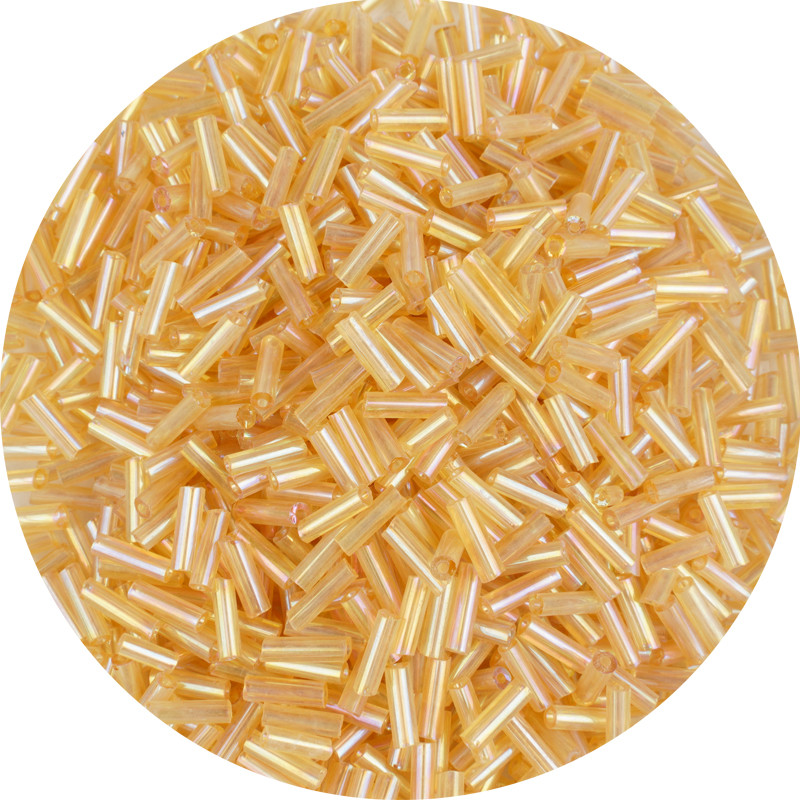 2x6mm 500vnt auksiniai čekiško stiklo vamzdeliai, stiklo sėklų tarpiklio karoliukai krištolo ilgi vamzdiniai karoliukai pagaminti Austrijos „pasidaryk pats“ papuošalai