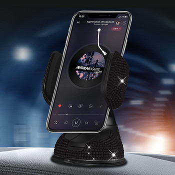 2022 Диамантен държач за мобилен телефон за стойка за телефон в кола Розов гъвкав монтаж на стойка за маса Bling Автомобилни аксесоари Интериор Жена