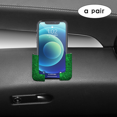 2 tk Crystal autotelefoni hoidja fikseeritud rack-pasta alus mobiiltelefoni võtmekaardi jaoks Blingi sisetarvikud naistele