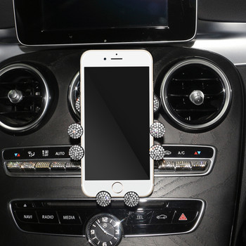 Six Points Gravity Bling Θήκη τηλεφώνου αυτοκινήτου Κλιπ αεραγωγού Βάση στήριξης GPS για iPhone Υποστήριξη θήκης smartphone Samsung Xiaomi