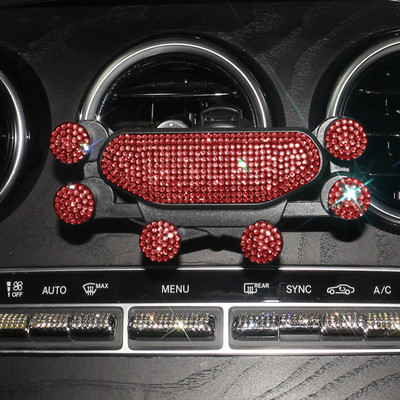 Six Points Gravity Bling Θήκη τηλεφώνου αυτοκινήτου Κλιπ αεραγωγού Βάση στήριξης GPS για iPhone Υποστήριξη θήκης smartphone Samsung Xiaomi