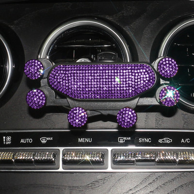 Six Points Gravity Bling Θήκη τηλεφώνου αυτοκινήτου Κλιπ αεραγωγού Βάση στήριξης GPS για iPhone Υποστήριξη θήκης smartphone Samsung Xiaomi