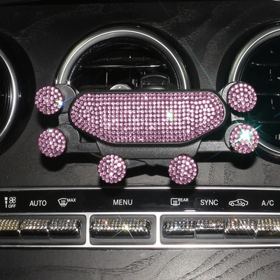 Six Points Gravity Bling Θήκη τηλεφώνου αυτοκινήτου Κλιπ αεραγωγού Βάση στήριξης GPS για iPhone Υποστήριξη θήκης smartphone Samsung Xiaomi