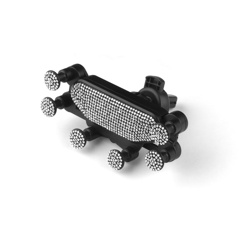 Six Points Gravity Bling Θήκη τηλεφώνου αυτοκινήτου Κλιπ αεραγωγού Βάση στήριξης GPS για iPhone Υποστήριξη θήκης smartphone Samsung Xiaomi