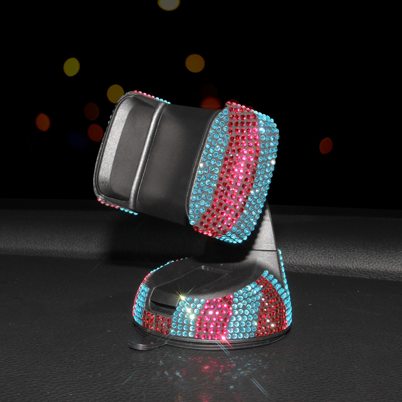 Luksuslik teemant-auto mobiiltelefonihoidik auto telefonile kinnitatavale painduvale lauaalusele Blingi autotarvikutele mõeldud interjöör naistele