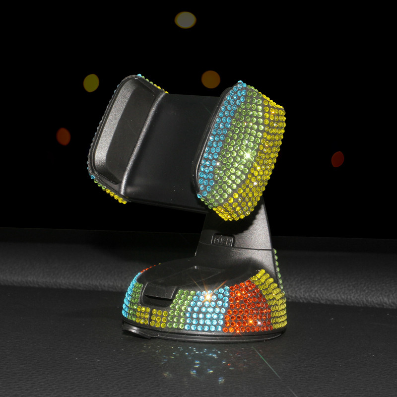 Luksuslik teemant-auto mobiiltelefonihoidik auto telefonile kinnitatavale painduvale lauaalusele Blingi autotarvikutele mõeldud interjöör naistele