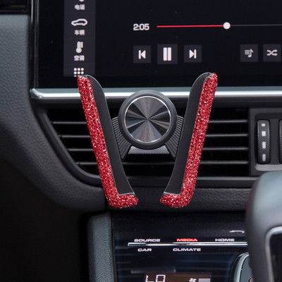 Autótelefon tartó női gyémánt kristály autó légtelenítő rögzítő kapocs mobiltelefon tartó állvány autó tartóban belső kiegészítők