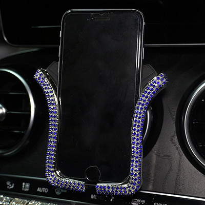Autótelefon tartó női gyémánt kristály autó légtelenítő rögzítő kapocs mobiltelefon tartó állvány autó tartóban belső kiegészítők