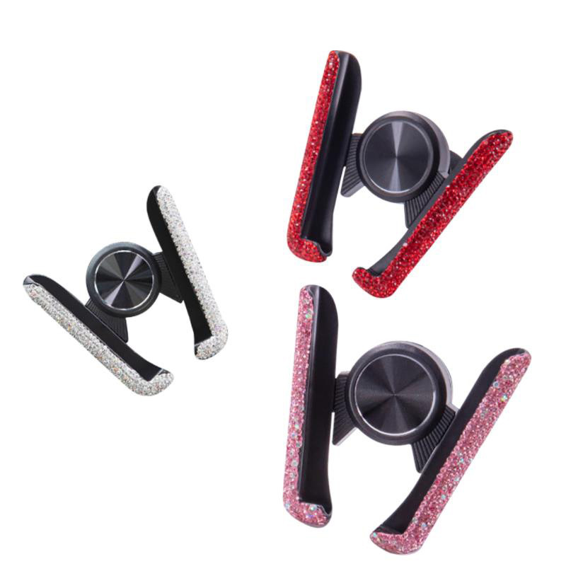 Autótelefon tartó női gyémánt kristály autó légtelenítő rögzítő kapocs mobiltelefon tartó állvány autó tartóban belső kiegészítők