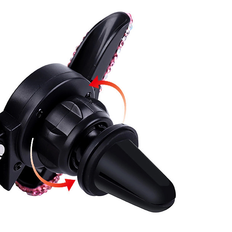 Autótelefon tartó női gyémánt kristály autó légtelenítő rögzítő kapocs mobiltelefon tartó állvány autó tartóban belső kiegészítők