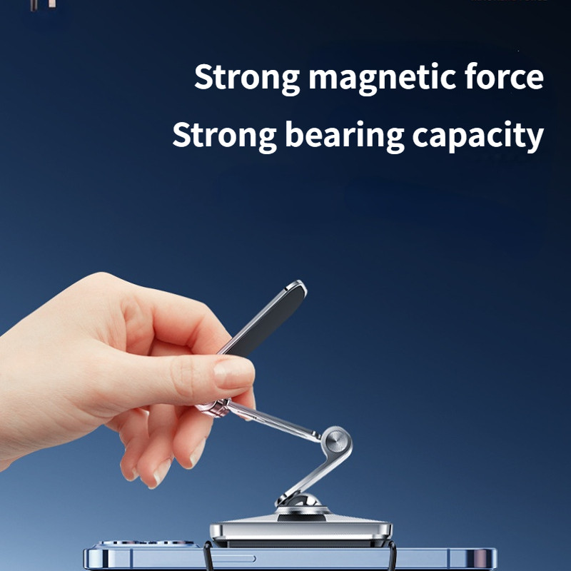 Περιστρεφόμενη 720° Μαγνητική Αναδιπλούμενη Στήριξη Τηλεφώνου Αυτοκινήτου Smartphone Βάση GPS Κράμα Ισχυρό στήριγμα μαγνήτη καθολική υποστήριξη