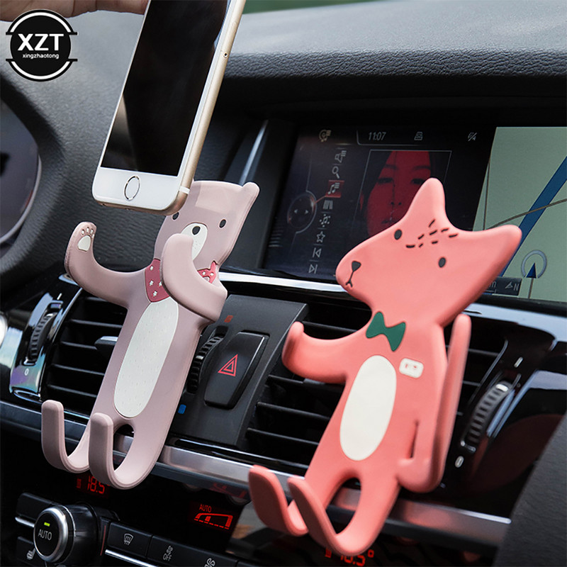 Automobilio oro išleidimo angos mobiliojo telefono laikiklis Animacinių filmų mobiliojo telefono laikiklis Automobilis mielas gyvūnas mobiliojo telefono laikiklis Automobilių dalys Automobilių kvapai