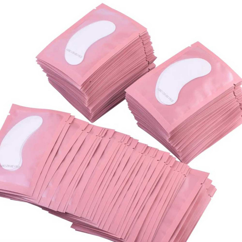 100 pari jastučića za trepavice za ugradnju hidrogelnih flastera za oči Papirnati vrhovi za nadogradnju trepavica Naljepnica Jastučići ispod očiju bez dlačica