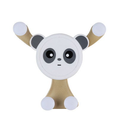 Universaalne Panda nutitelefoni telefonihoidik Automaatne õhuventilaatoriga telefonialuse kinnitus 360 mobiilne mobiiltelefoni hoidik autosse iPhone`i jaoks