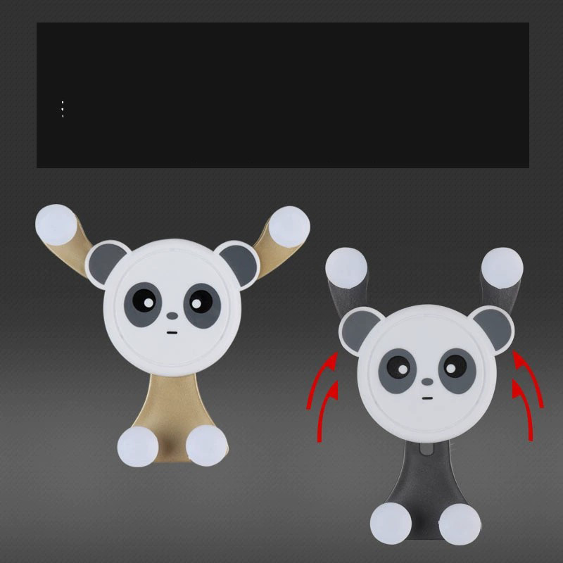 Universaalne Panda nutitelefoni telefonihoidik Automaatne õhuventilaatoriga telefonialuse kinnitus 360 mobiilne mobiiltelefoni hoidik autosse iPhone`i jaoks