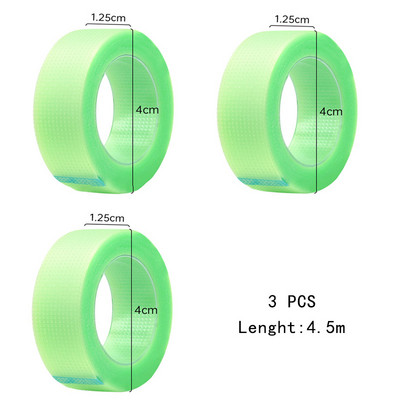 3 Rolls Eyelash Extension PE Tape Under Eye Patches Pad False Lashes Individual Makeup Tools Lash Extension Supplies