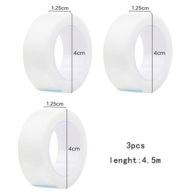 3 Rolls Eyelash Extension PE Tape Under Eye Patches Pad False Lashes Individual Makeup Tools Lash Extension Supplies