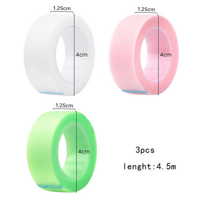 3 Rolls Eyelash Extension PE Tape Under Eye Patches Pad False Lashes Individual Makeup Tools Lash Extension Supplies