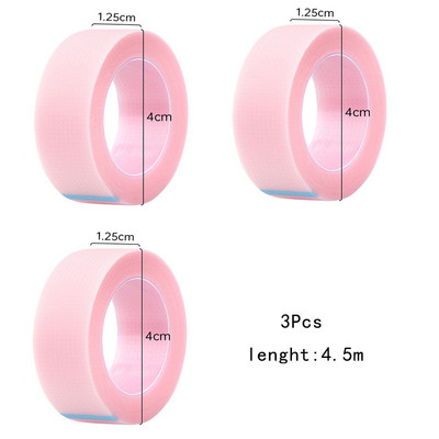 3 Rolls Eyelash Extension PE Tape Under Eye Patches Pad False Lashes Individual Makeup Tools Lash Extension Supplies