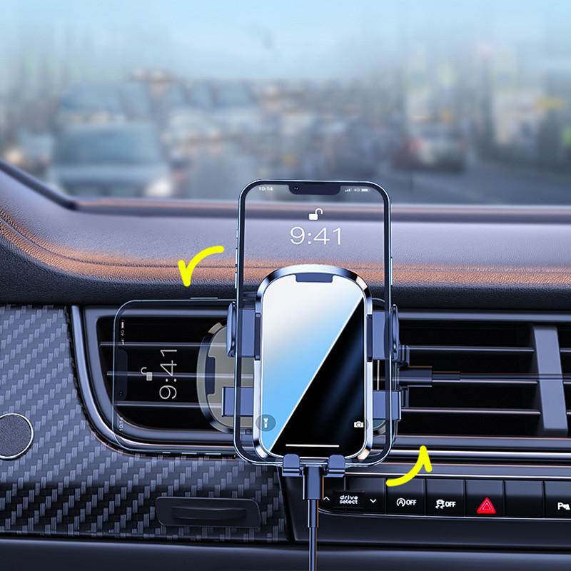 Universal Phone Holder In Car Mobile Stand Stand Air Vent Hook Clip Βάση τηλεφώνου αυτοκινήτου για iPhone Υποστήριξη κινητού τηλεφώνου Xiaomi Samsung
