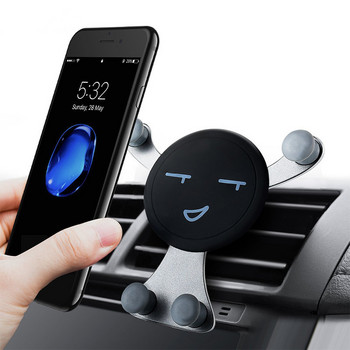 Gravity Car Phone Holder Air Vent Clip Smile Face Mount Mobile Cell Stand GPS Support For iPhone 12 13 14 Pro Max Xiaomi Samsung