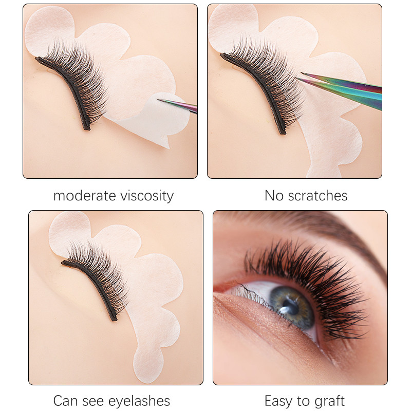 50 pari Papirnati gel za oči u obliku oblaka Jastučići za trepavice Dodaci za trepavice Savjeti Alati za šminkanje za žene