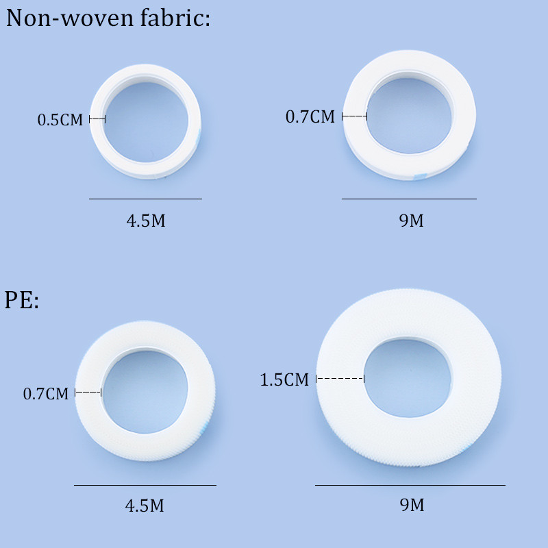 2/4/6/8TK ripsmepikendusteip, meditsiiniline hingav allergiavastane meigiteip, kergesti rebitav Micropore teip Professionaalne ripsmeteip