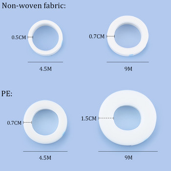 Медицинска лента на едро, дишаща, лесна за разкъсване, бяла копринена хартия под лепенки, консумативи за удължаване на мигли, инструмент за грим