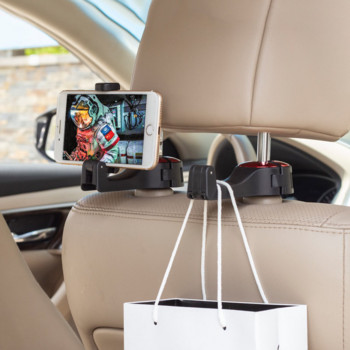 1 τμχ Προσκέφαλο αυτοκινήτου Κρεμάστρα πλάτης καθίσματος με γάντζο και βάση τηλεφώνου για κλιπ πίσω καθίσματος για Dropshipping για PHONE