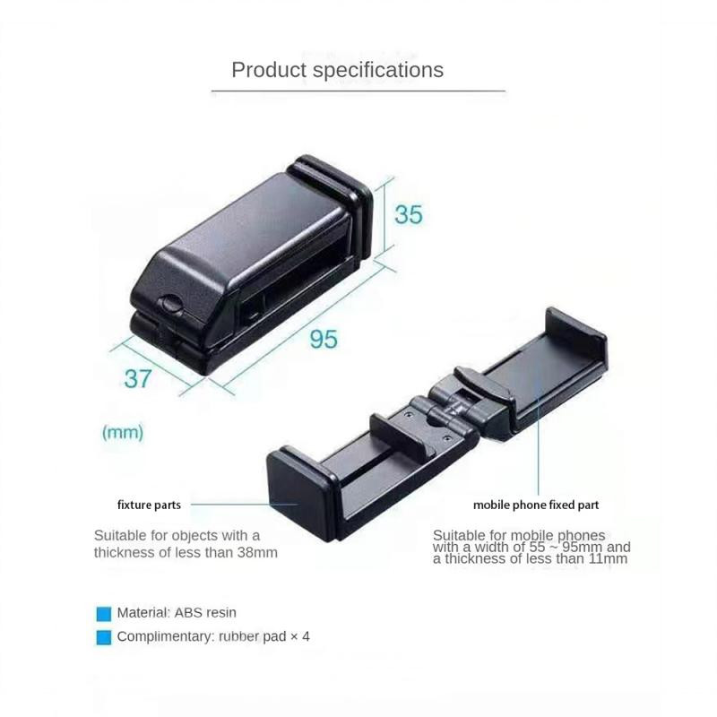 Auto mobiiltelefoni hoidik silikoonpadi reguleeritav kokkupandav pööratav klamber Lazy Travel Broadcast telefonihoidiku alus Autotarvikud