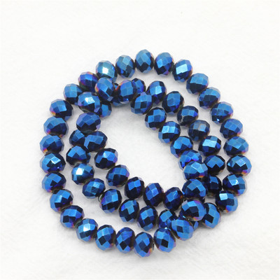 1 șuviță, culoare metal grele, seria aurie, mărgele de sticlă rotunde de cristal pentru realizarea de bijuterii, accesorii bricolaj