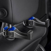 Γάντζος πλάτης 2 σε 1 Γάντζος για προσκέφαλο αυτοκινήτου με θήκη τηλεφώνου Κρεμάστρα πλάτης καθίσματος για τσάντα τσάντα Παντοπωλείο Πανί Πτυσσόμενο Κλιπ Οργάνωση