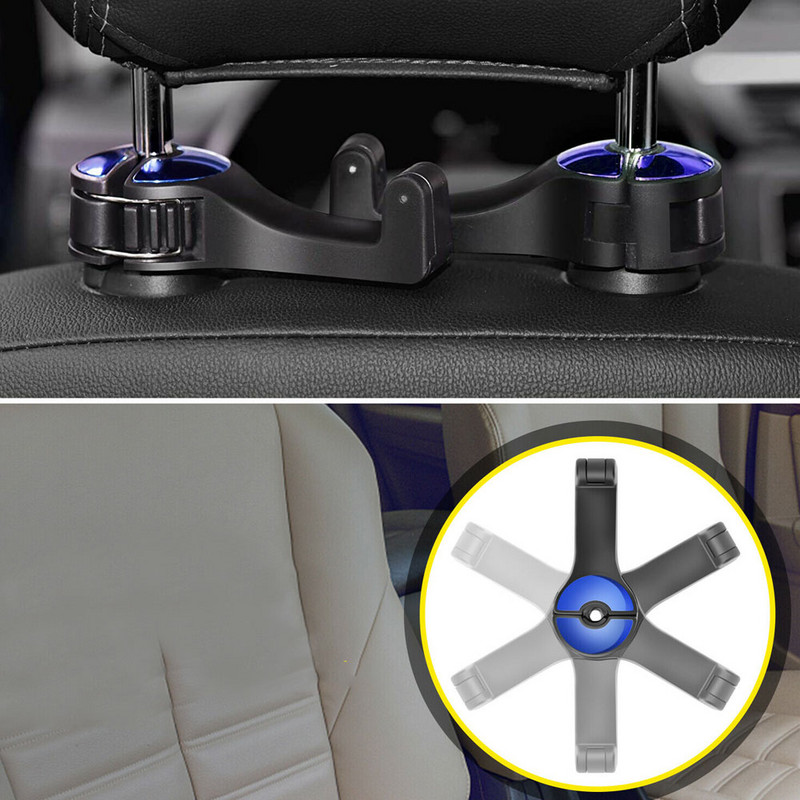 Γάντζος πλάτης 2 σε 1 Γάντζος για προσκέφαλο αυτοκινήτου με θήκη τηλεφώνου Κρεμάστρα πλάτης καθίσματος για τσάντα τσάντα Παντοπωλείο Πανί Πτυσσόμενο Κλιπ Οργάνωση