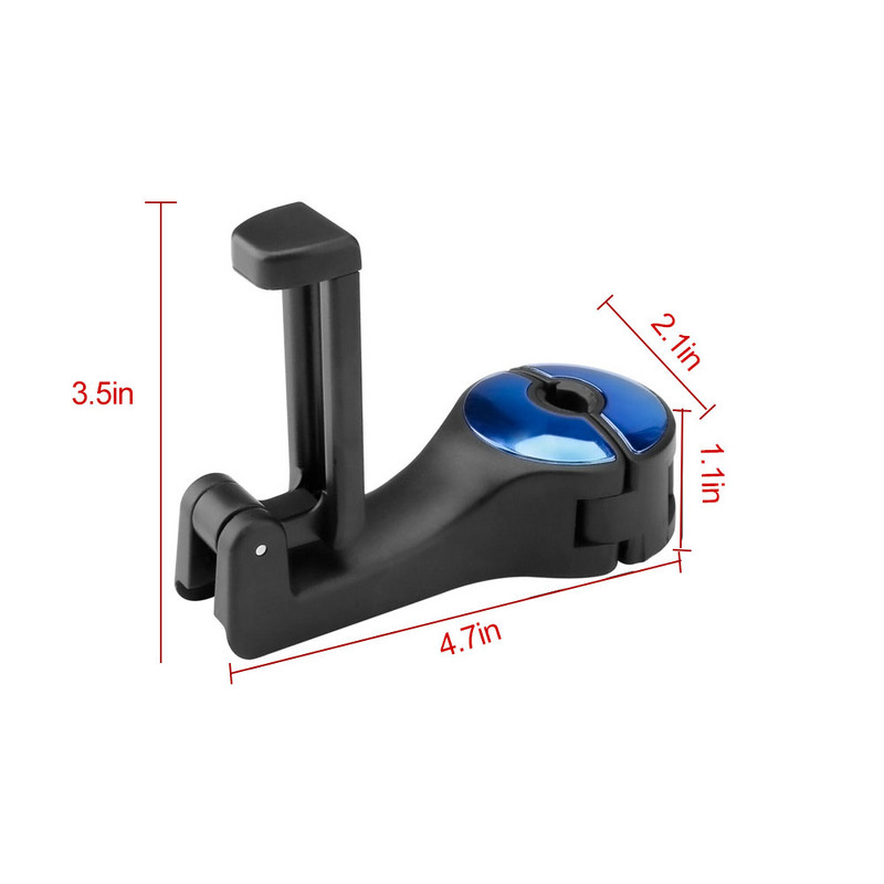 Γάντζος πλάτης 2 σε 1 Γάντζος για προσκέφαλο αυτοκινήτου με θήκη τηλεφώνου Κρεμάστρα πλάτης καθίσματος για τσάντα τσάντα Παντοπωλείο Πανί Πτυσσόμενο Κλιπ Οργάνωση