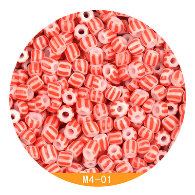 Περίπου 4mm Καρπούζι γυάλινες χάντρες 6/0 Charms Spacer Beads for Jewelry Making DIY Handmade for Women Jewelry Bead Kralen Crafts