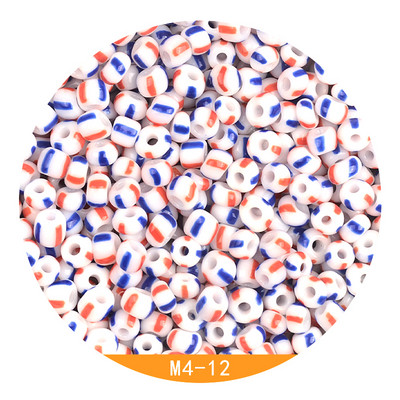 Περίπου 4mm Καρπούζι γυάλινες χάντρες 6/0 Charms Spacer Beads for Jewelry Making DIY Handmade for Women Jewelry Bead Kralen Crafts