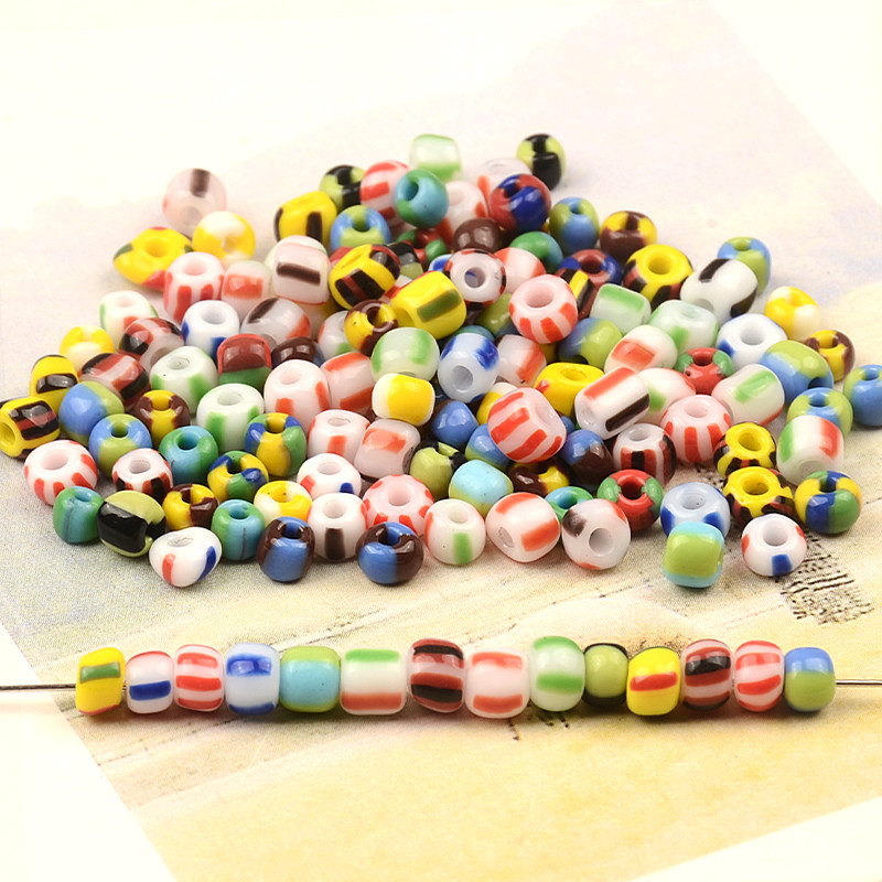 Περίπου 4mm Καρπούζι γυάλινες χάντρες 6/0 Charms Spacer Beads for Jewelry Making DIY Handmade for Women Jewelry Bead Kralen Crafts