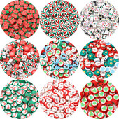 20/50/100 tk jõuluseeria polümeersavi helmed jõulusokid lumememm Jõuluvana vahehelmed ehete tegemiseks isetegemise tarvikud