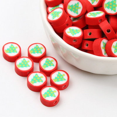 20/50/100 tk jõuluseeria polümeersavi helmed jõulusokid lumememm Jõuluvana vahehelmed ehete tegemiseks isetegemise tarvikud