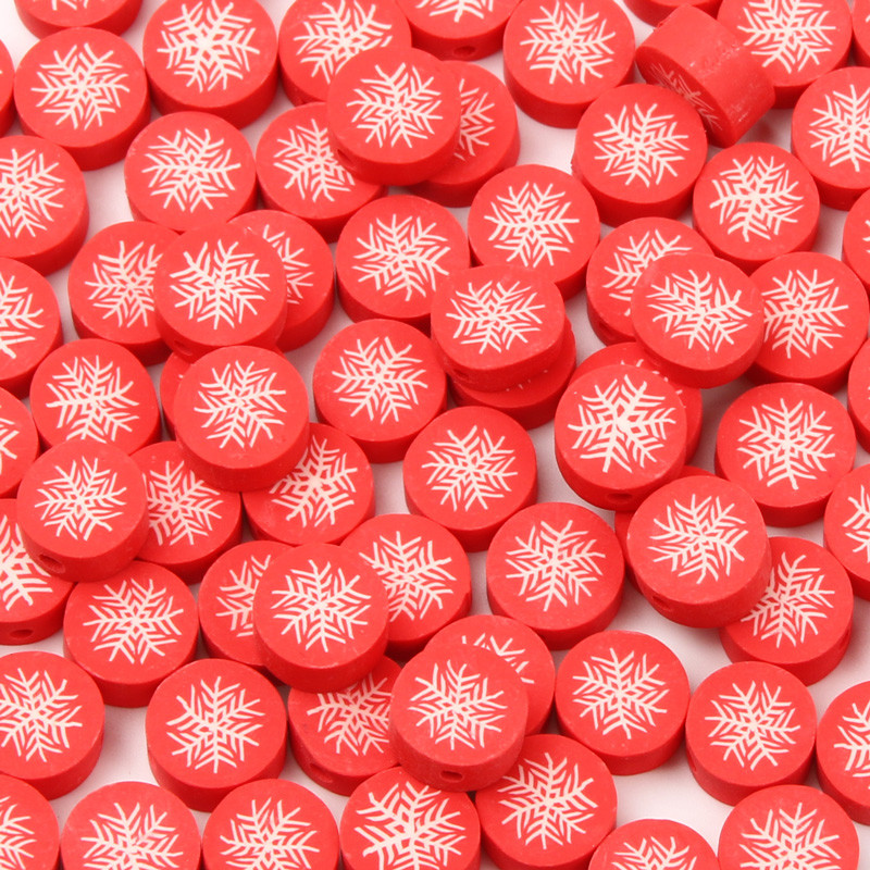 20/50/100 tk jõuluseeria polümeersavi helmed jõulusokid lumememm Jõuluvana vahehelmed ehete tegemiseks isetegemise tarvikud