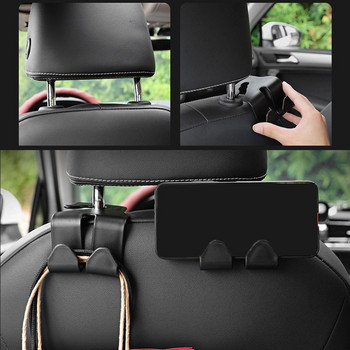 2-пакета за кола за SEAT Куки за облегалка за глава Универсален гръб за SEAT Закачалка Съхранение Двойна кука за ръчна чанта Портмоне Бакалия
